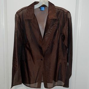 Ann Taylor, Totally shimmery sheer, Totally cute, jacket blouse. Size medium.